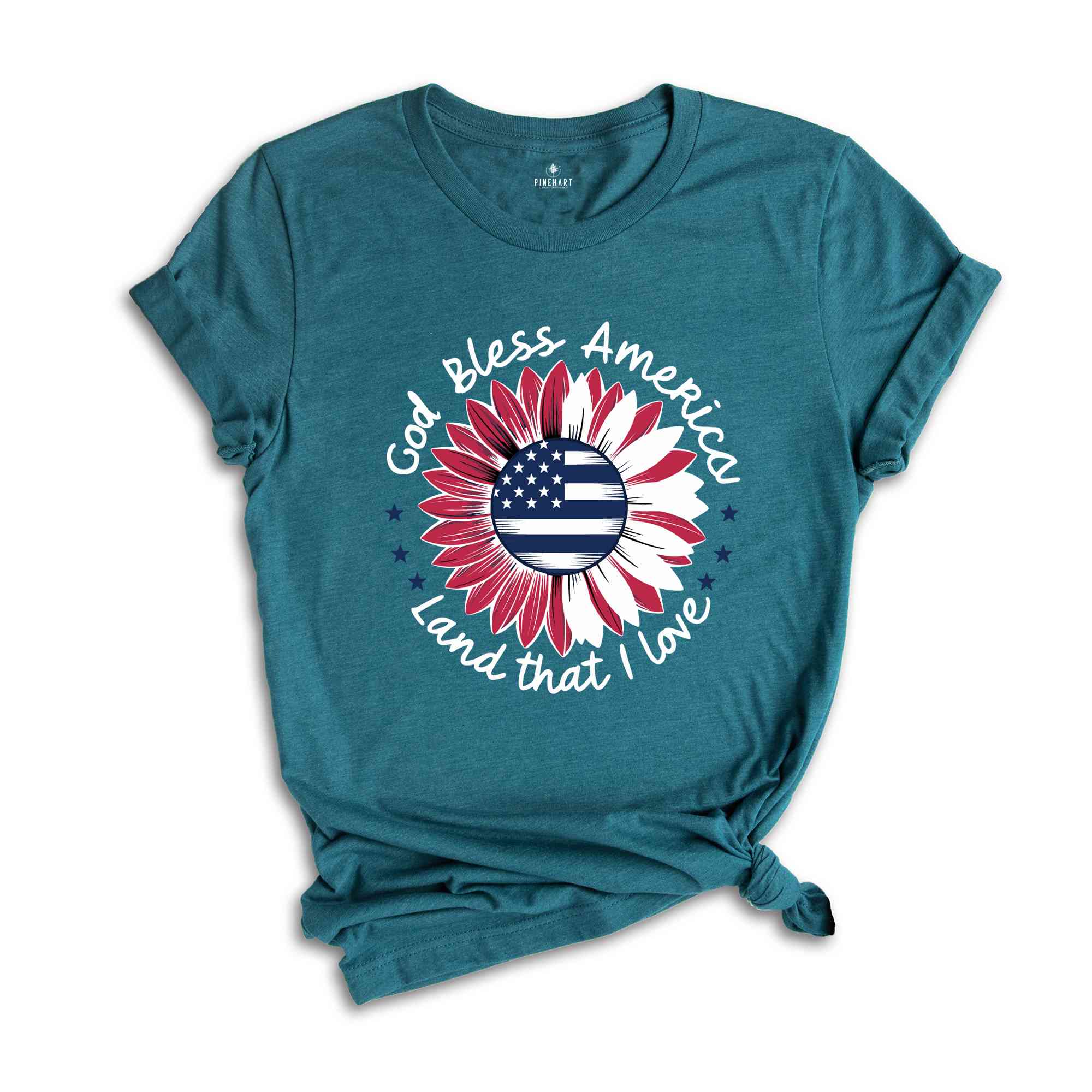 God Bless America Land That I love 4th Of July Shirt, 4th of July Sunflower Shirt,Freedom Shirt,Fourth Of July Shirt,Patriotic Shirt