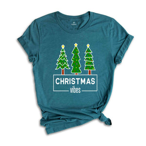 Christmas Vibes Shirt, Christmas Pine Tree Shirt, Christmas Costume, Xmas Gift, Holiday Shirt, New Year Tee, Christmas Top