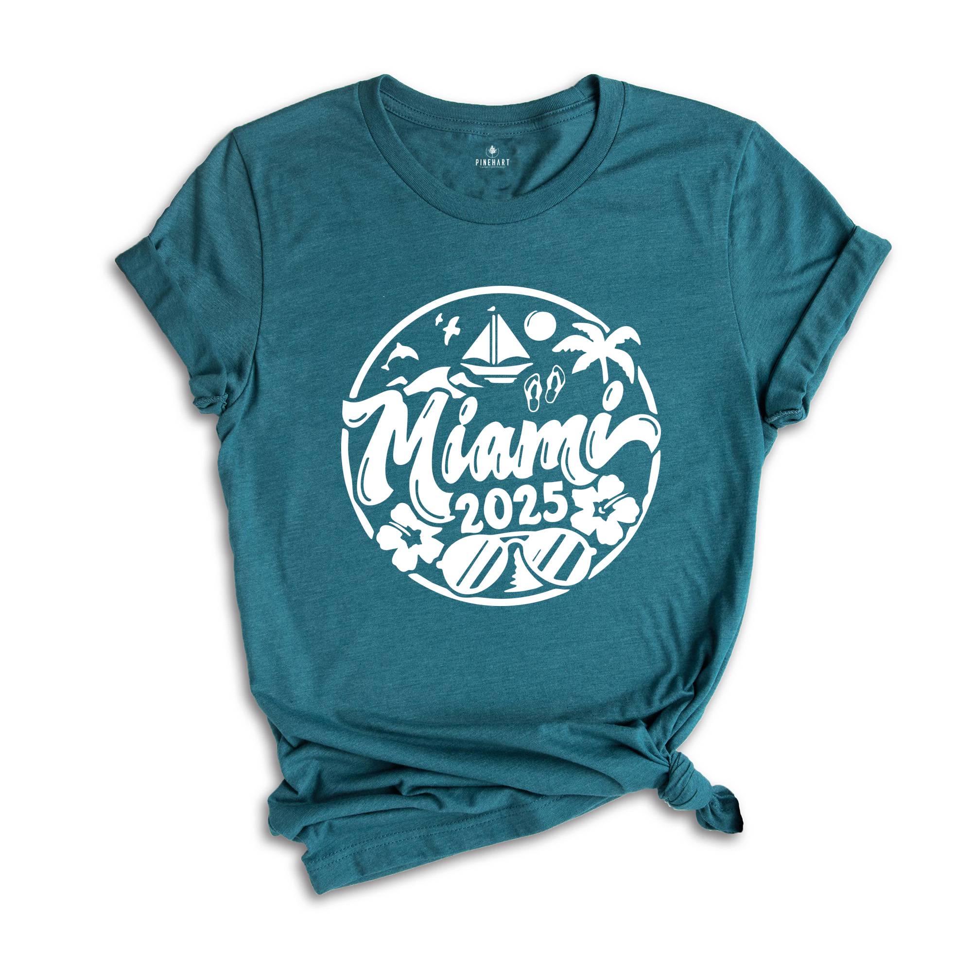 Miami 2025 Shirt, Miami Lover T-Shirt, Miami Fan Tee, Miami Beach Shirt, Miami Holiday Shirt, City Of Florida Shirt, Miami Trip Shirt