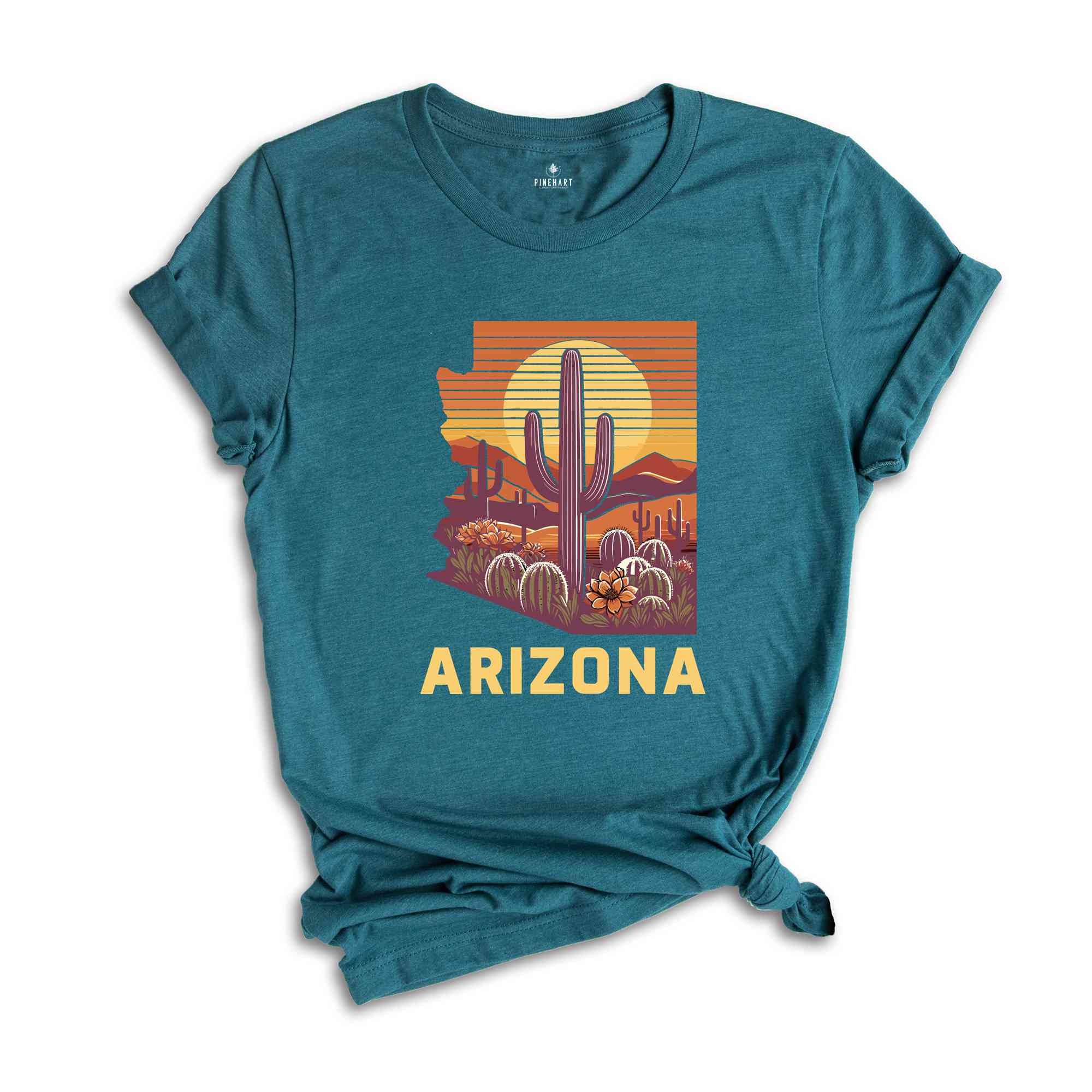 Vintage Arizona Saguaro Cactus Shirt, Prickly Pear Arizona Shirt, Arizona State Shirt, Arizona Sunset Shirt, Arizona Desert Shirt