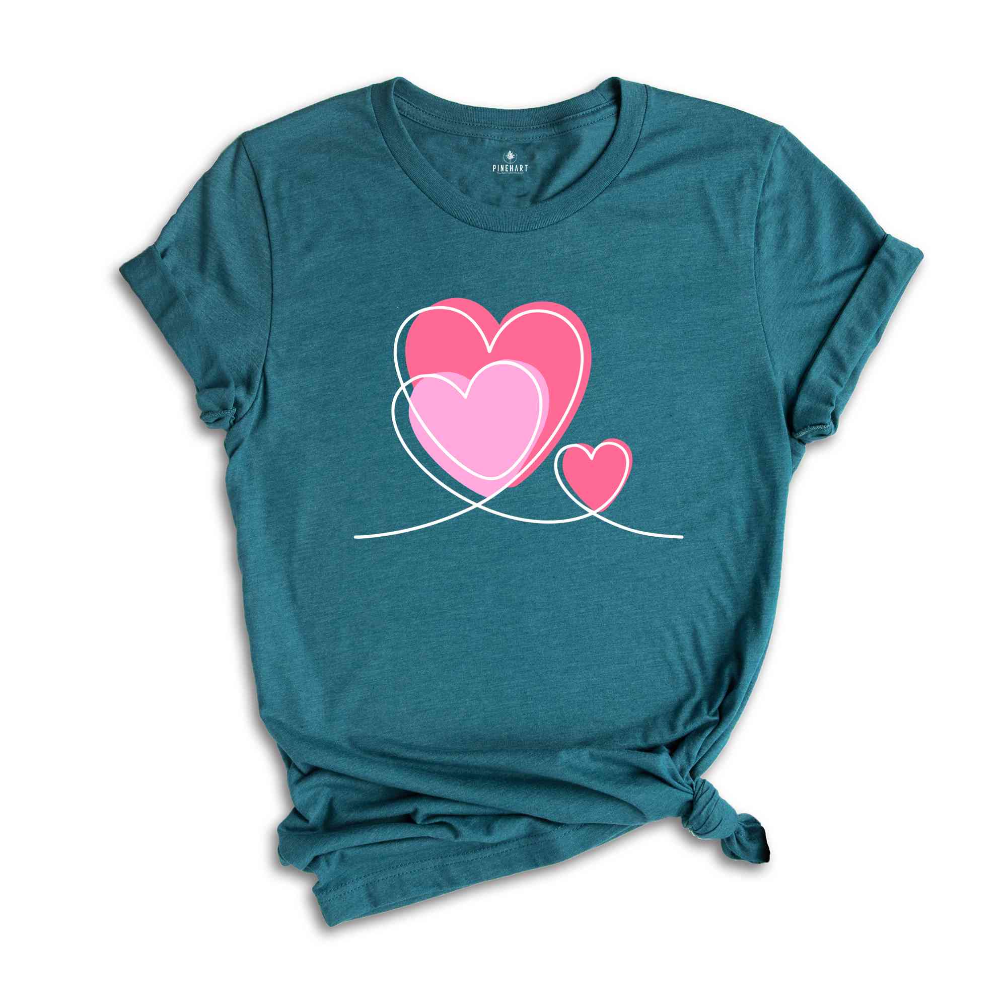 Heart Trio Valentine’s Day Shirt, Matching Valentines Couples,3 hearts valentines shirt, Anniversary Shirt