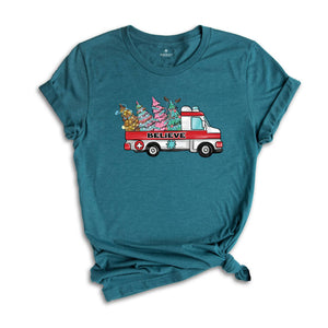 Christmas Ambulance Shirt, Er Christmas EMS Shirt, Emergency Medical Technician Shirt, Xmas Medical Shirt, Matching Ambulance Shirt