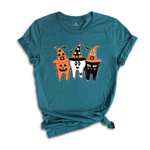 Dentist Halloween Shirt, Witch Tooth Shirt, Ghost Teeth Shirt, Pumpkin Teeth Shirt, Spooky Dental Shirt, Halloween Costume