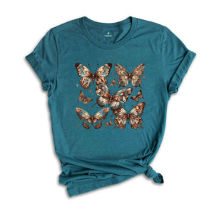 Vintage Butterflies Shirt, Trendy Graphic Tees, Gift For Her, Summer T-Shirt, Beach Shirt, Vacation Tee