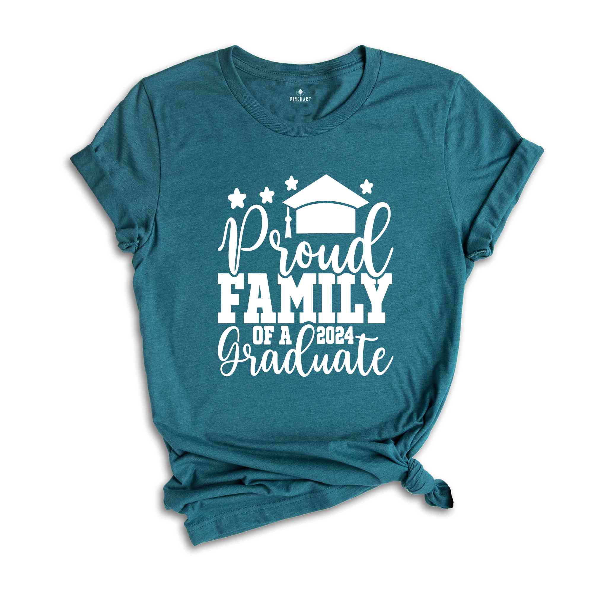 Proud Family Of A 2024 Graduate T-Shirt, Graduate Shirt, Graduation Party T-Shirt, Graduation Gifts, Class Of 2024 Shirt