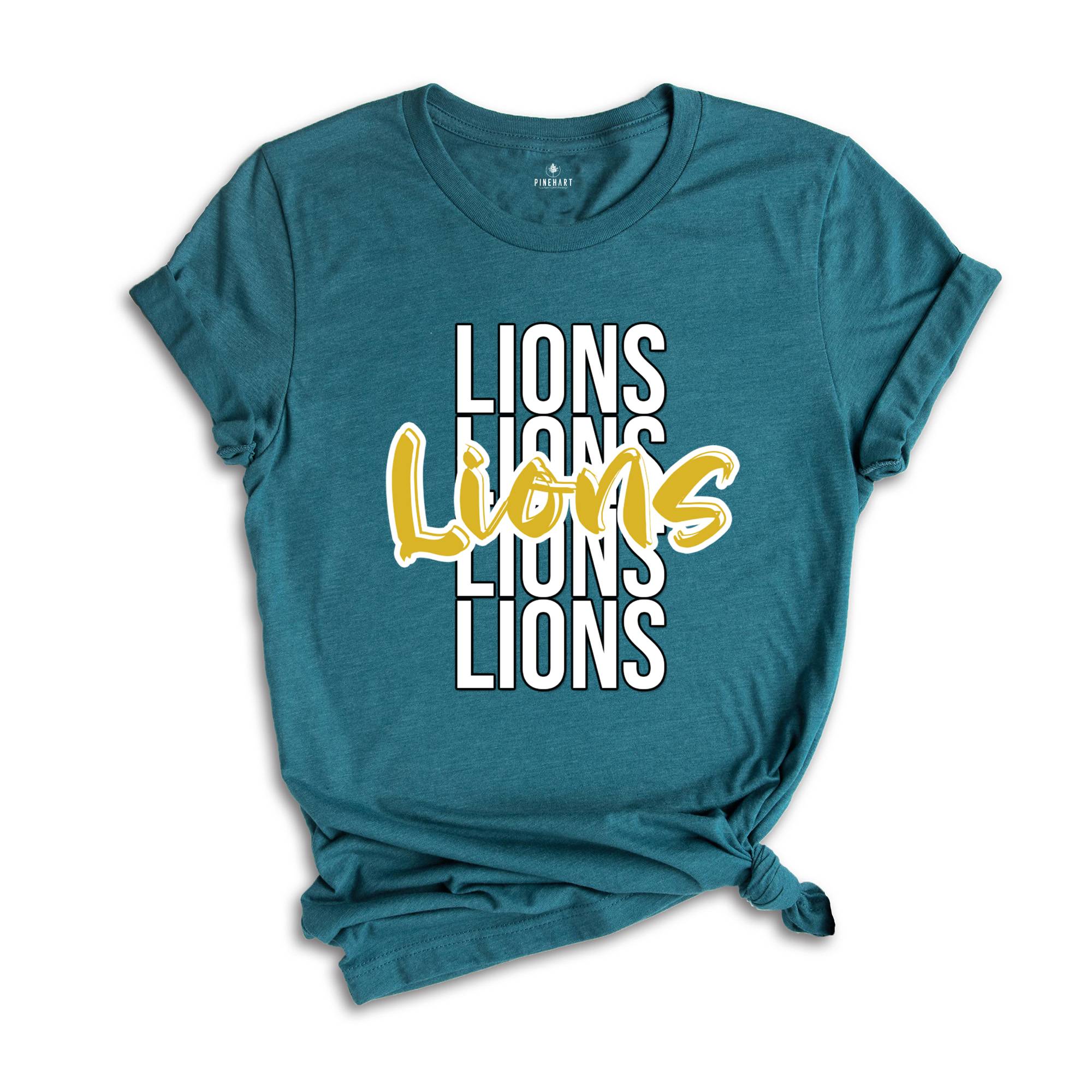 Team Mascot T-Shirt, Lions Team Shirt, Lions Football Shirt, Lions Fan Gift, Lions School Tee, Lions School Spirit