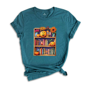 Halloween Library Shirt, Halloween Bookish Shirt, Halloween Bookshelf Shirt, Book Lover Halloween Shirt, Retro halloween Shirt, Book Shirt