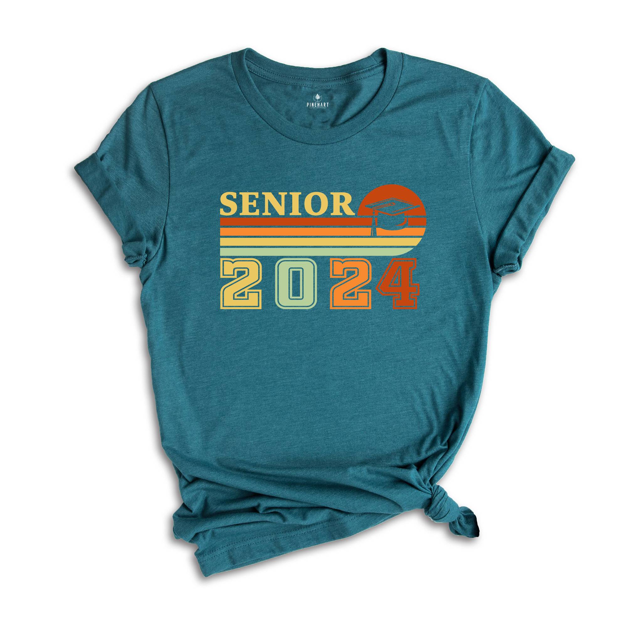 Retro Senior 2024 Shirt, Class of 2024 Shirt, Graduate Shirt, Graduation Gift, Graduation of 2024 Shirt, Senior Class of 2024 Shirts