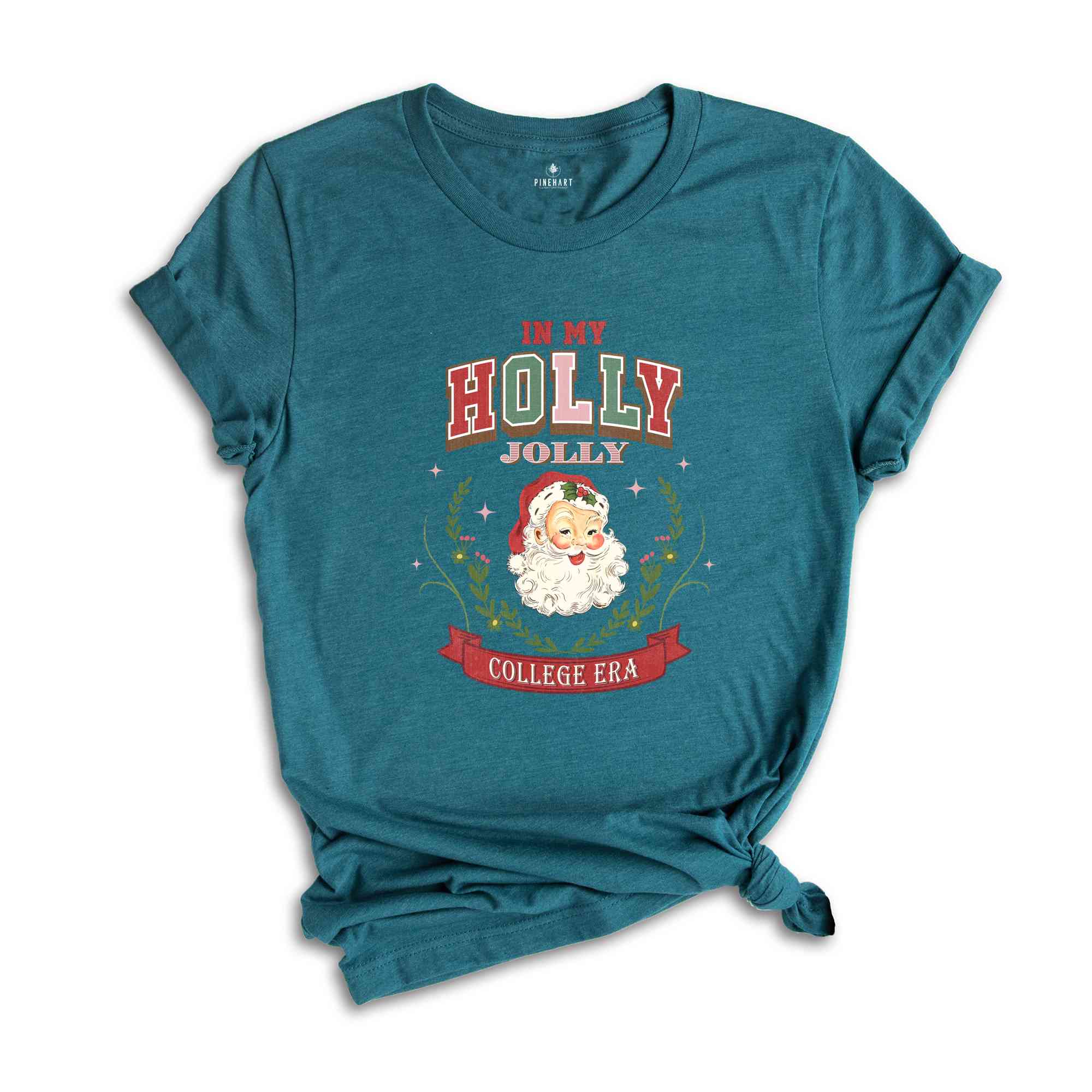 In My Holly Jolly College Era Sweatshirt, Christmas Sweatshirt, Santa Claus Sweatshirt, Fall Sweatshirt, School Sweatshirt