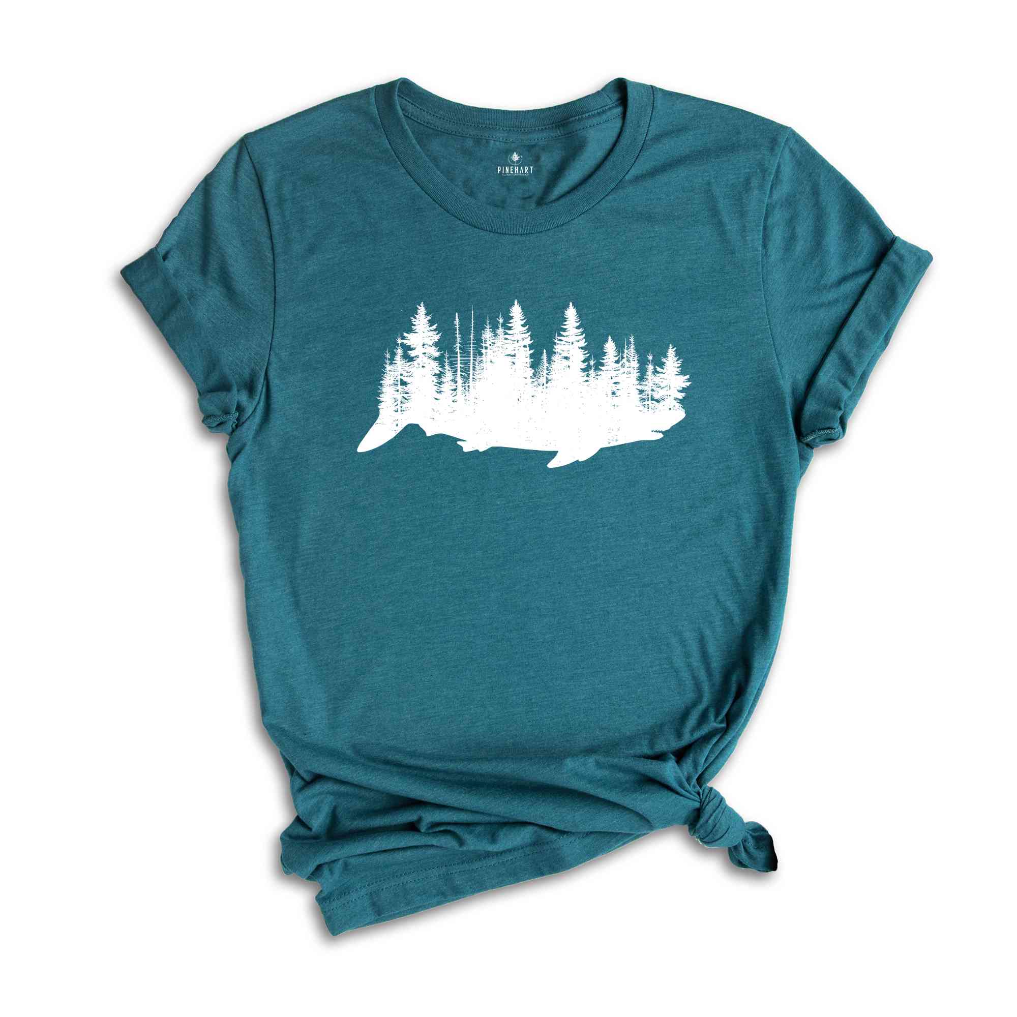 Fish and Forest T-Shirt, Fishing Shirts, Fish And Forest Tee, Shark T-Shirt, Fly Fishing T-Shirt, Fishing Gifts