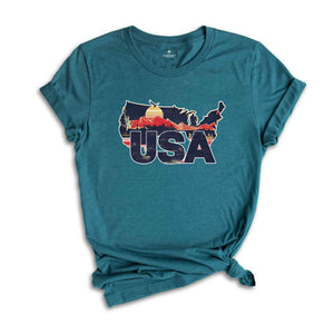 Retro USA Shirt, USA Travel Shirt, Country Travel Shirt, Shirt For Traveler, Travel Lover Gift, Travel Tee, Trip Shirt, America Shirt