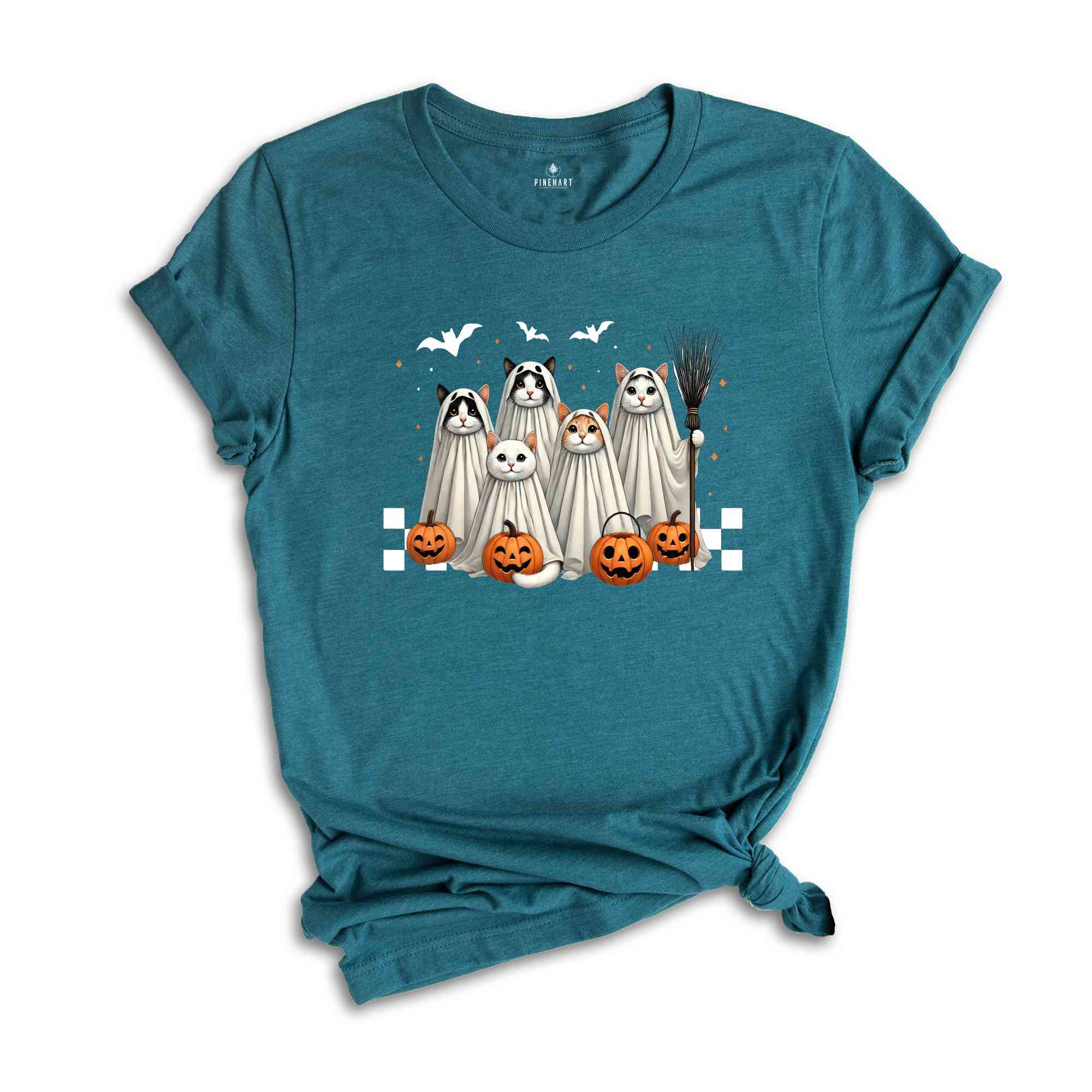 Halloween Ghost Cats Shirt, Halloween Cat Shirt, Ghost Cat Shirt, Cat Mama Shirt, Cat Lover Gift, Spooky Season Shirt, Ghost Shirt