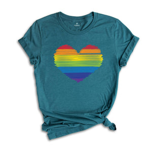 LGBT Love Shirt, Gay Shirt, Pride Shirt, Heart Shirt, Heart Gay Shirt, Gay Pride Shirt, LGBTQ Shirt, Pride Heart Shirt, Rainbow Shirt