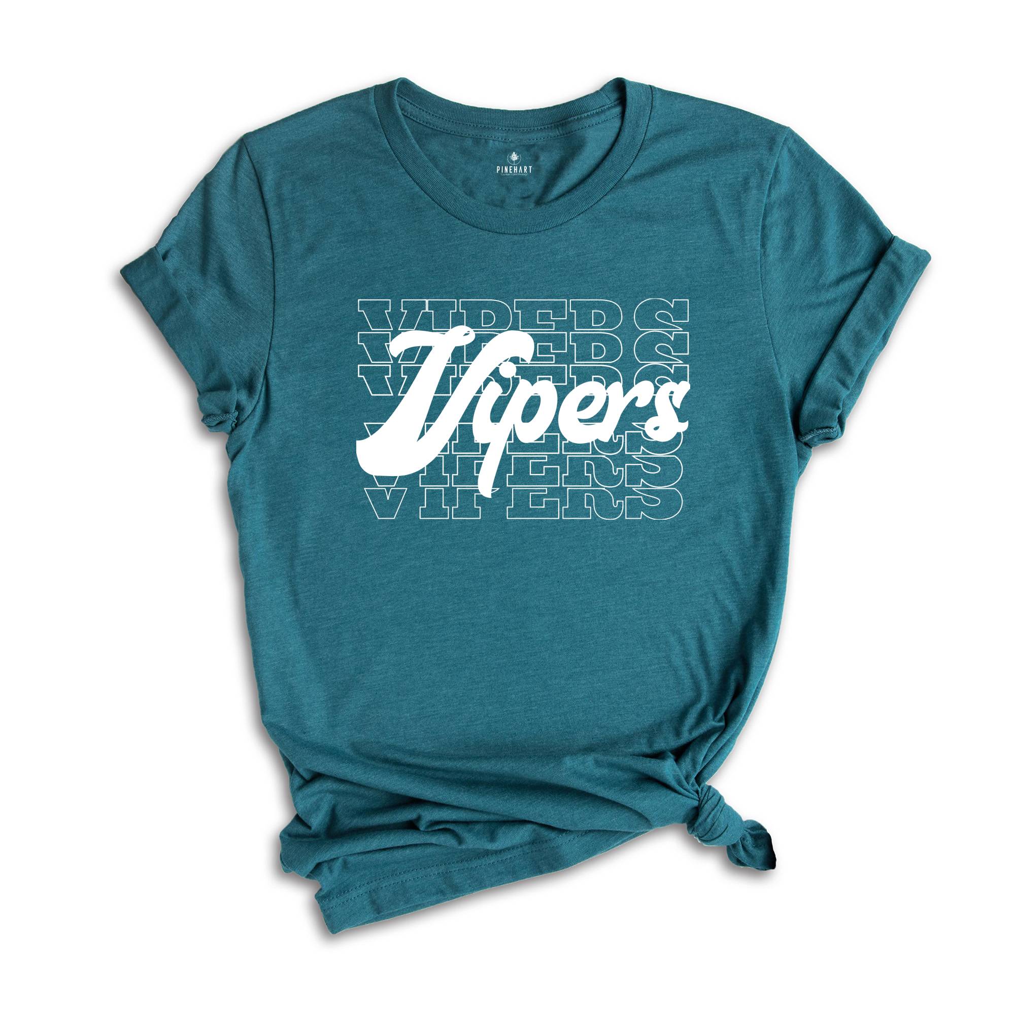 Team Mascot Shirt, Vipers Team Shirt, Vipers Team Spirit Shirt, Vipers Fan Shirt, Vipers School Shirt, Vipers School Spirit