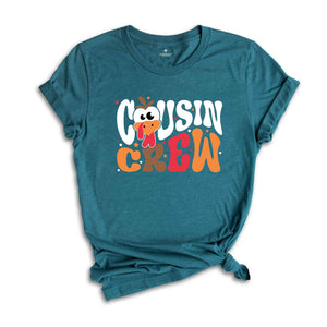 Cousin Crew Thanksgiving T-Shirt, Matching Thanksgiving Shirts, Family Shirts, Autumn Tee, Thanksgiving Dinner Matching Shirts