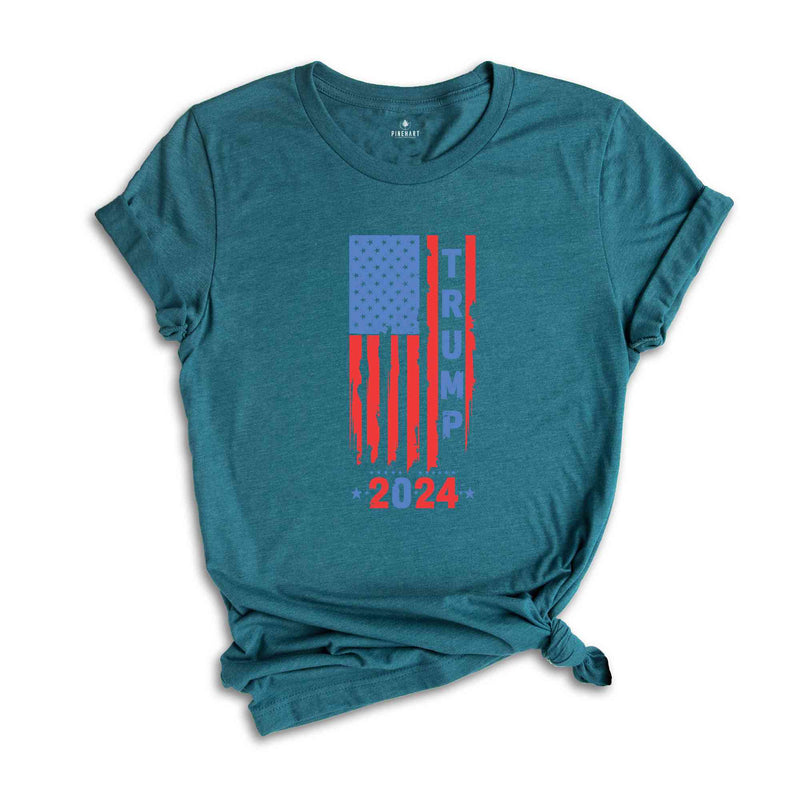 Trump 2024 Flag Shirt, Trump 2024 Shirt, Political Shirt, Republican Shirt, Trump Shirt, Elections Shirt, 2024 Elections Trump Shirt