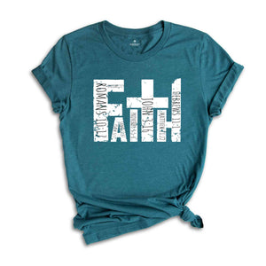 Faith Shirt, Faith Cross Shirt, Christian Gift, Love and Grace Shirt, Faith Cross, Vertical Cross, Jesus Faith Gift, Christian Shirts