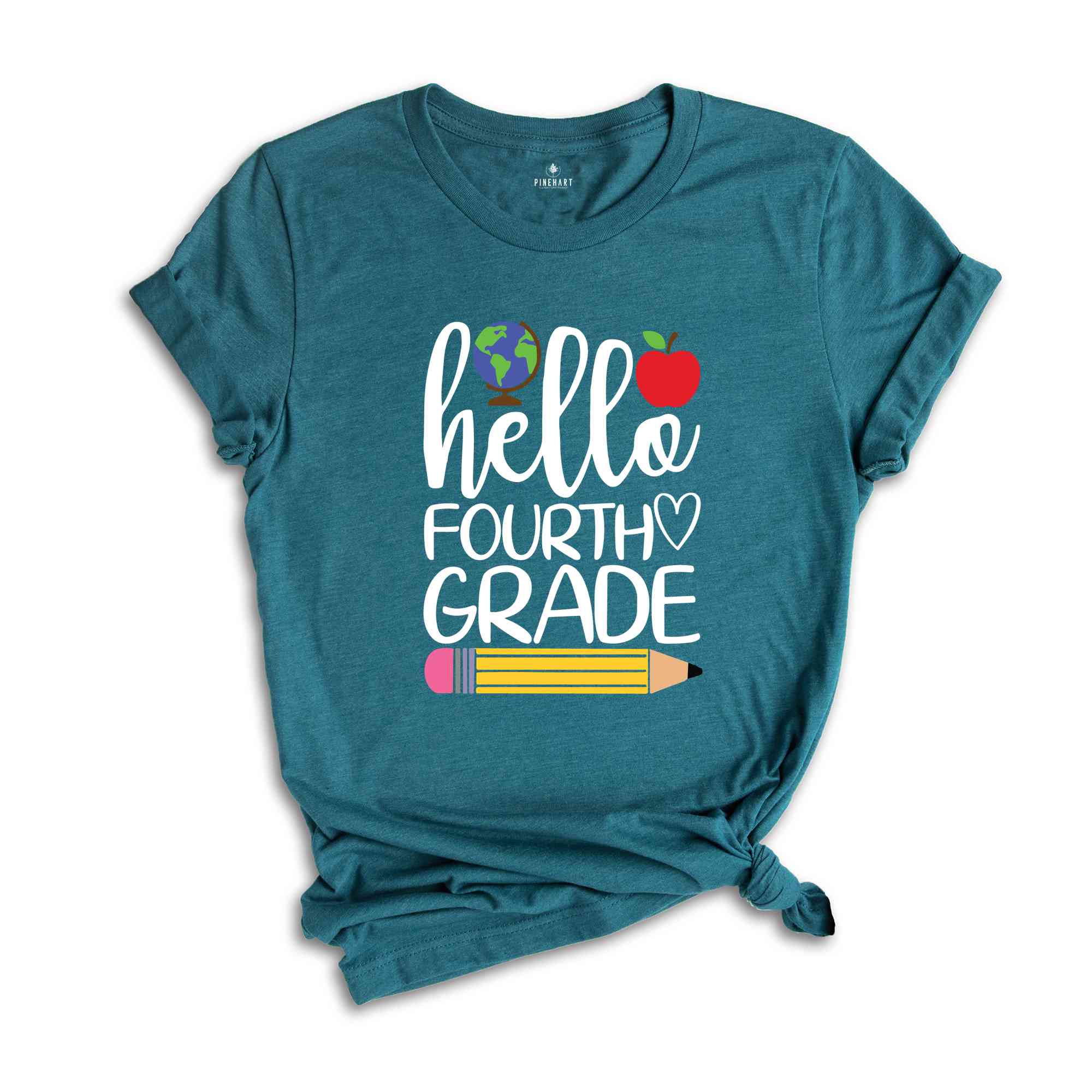 Hello Fourth Grade Shirt, Fourth Grade Teacher Shirt, Teacher Gift, Gift for Teachers, 4th Grade, Fourth Grade Teacher,Back to School Shirt