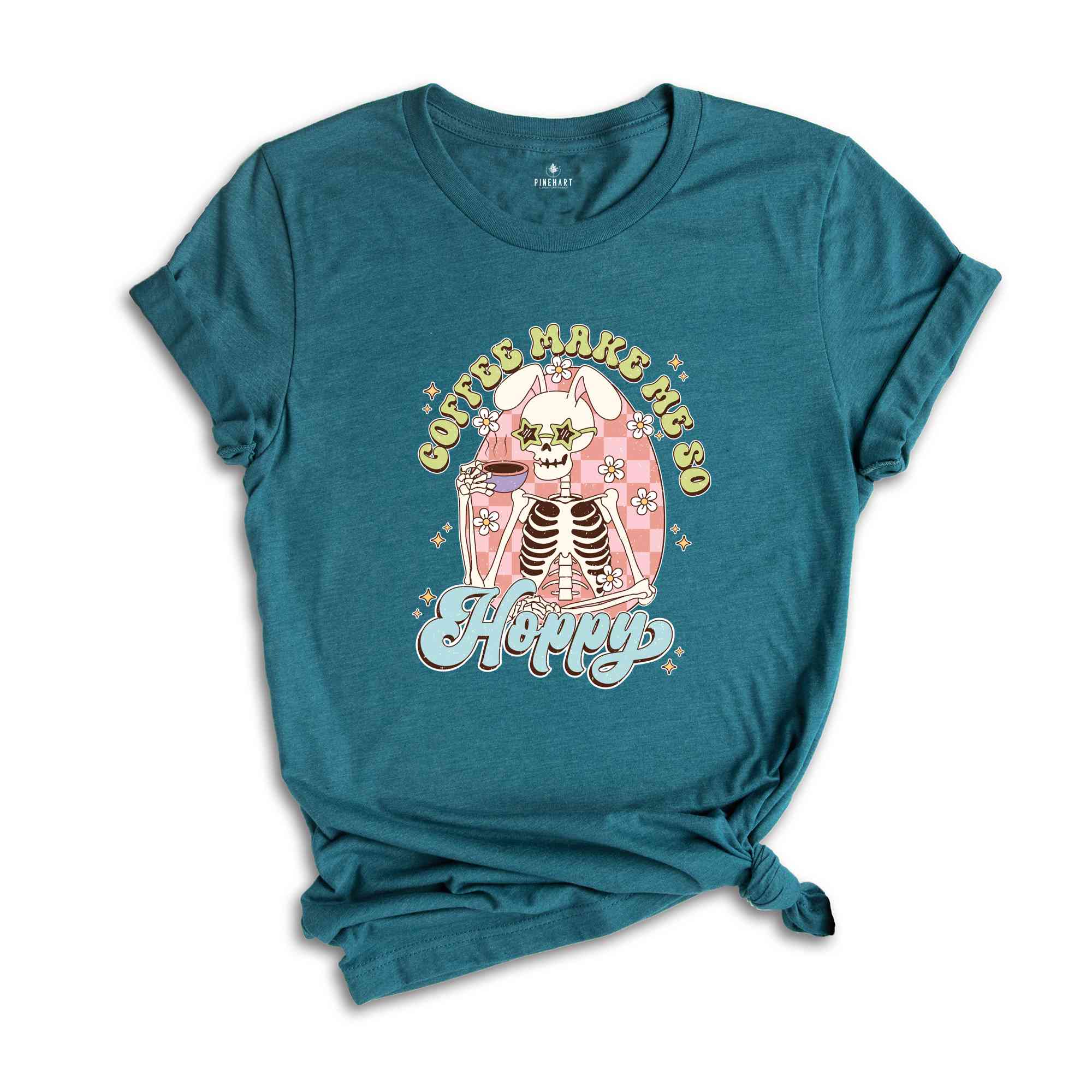 Coffee Makes Me Hoppy Shirt, Easter Day Shirt, Skeleton Shirt, Coffee Lover Shirt, Easter Bunny Shirt, Happy Easter Day, Cute Easter Shirt