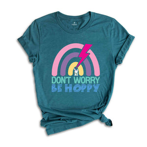 Don't Worry Be Hoppy Shirt, Student Shirt, Cute Easter Shirt, Happy Easter Day, Gift For Student, Easter Peeps Shirt, Easter Bunny