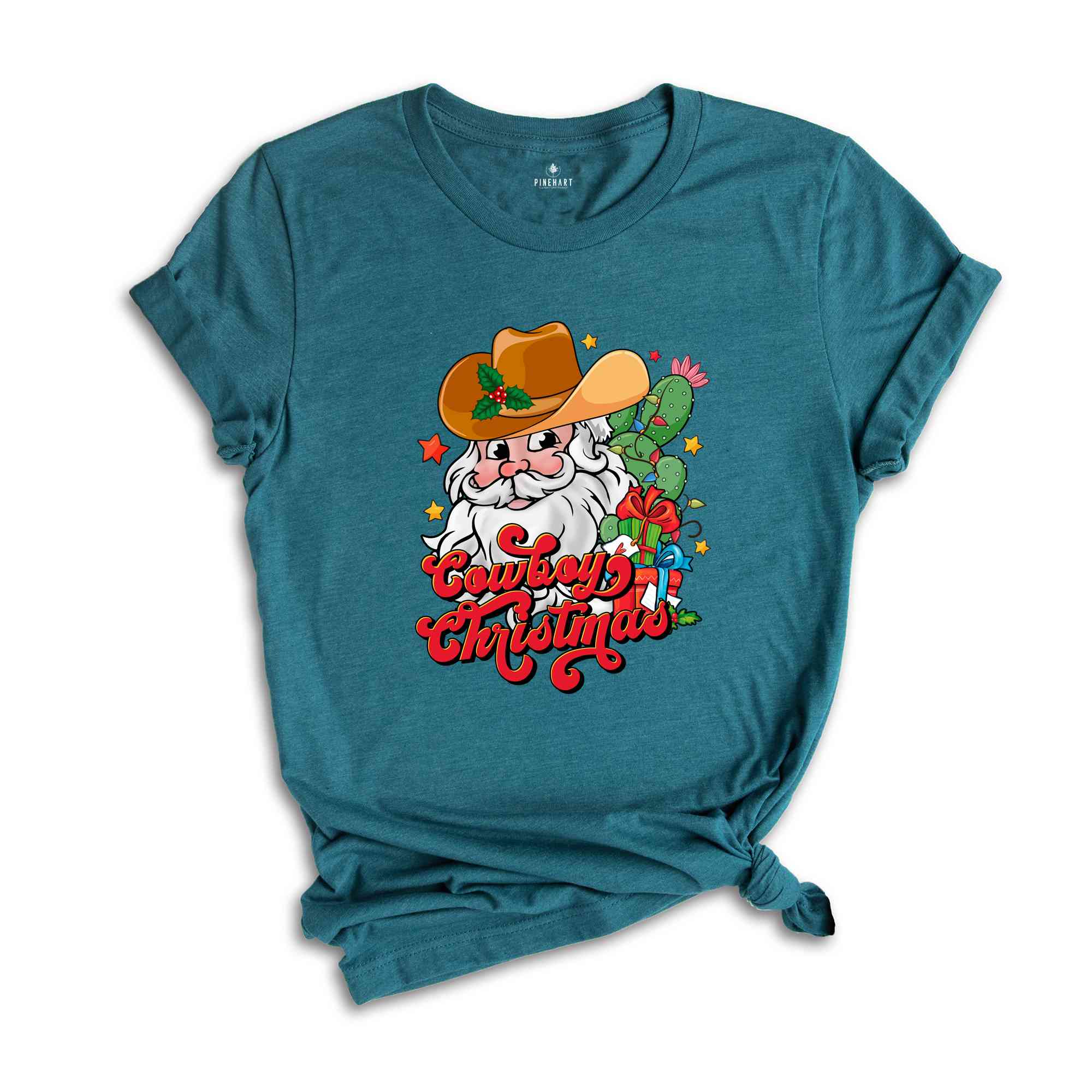 Christmas Cowboy Shirt, Funny Christmas Shirt, Cowboy Shirt, Santa Shirt, Christmas Gift, Cute Christmas Shirt, Christmas Party Shirt