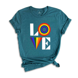 Rainbow Themed Gay Pride Shirt, LGBT Trans Pride Month T-Shirt, Love Wins Gay Rainbow T-Shirt, LGBTQ Ally Tee