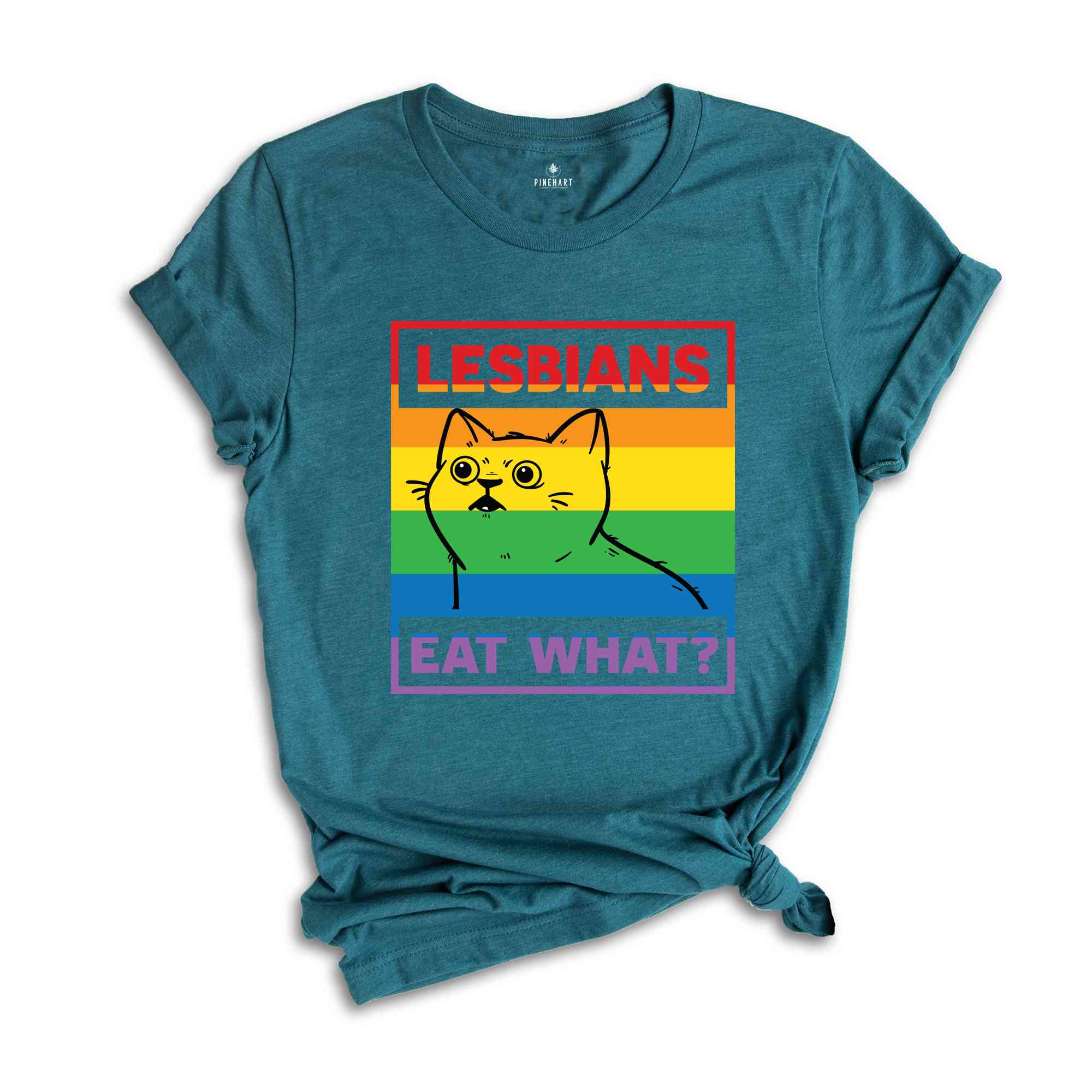 Lesbians Eat What Shirt, Lesbian Shirt, LGBT Cat Shirt, Queer Shirt, Rainbow Shirt, Gay Shirt Pride Month Shirt, LGBTQ Pride Shirt