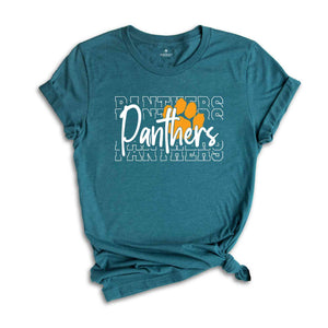 Team Mascot Back to School Shirt, Panthers Team, Panthers Team Spirit Shirt, Panthers Fan Shirt, Panthers School Shirt