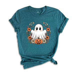 Floral Ghost Shirt, Vintage Floral Ghost Halloween Shirt, Flower Halloween Shirt, Cute Ghost Shirt, Fall Shirt, Vintage Ghost Shirt