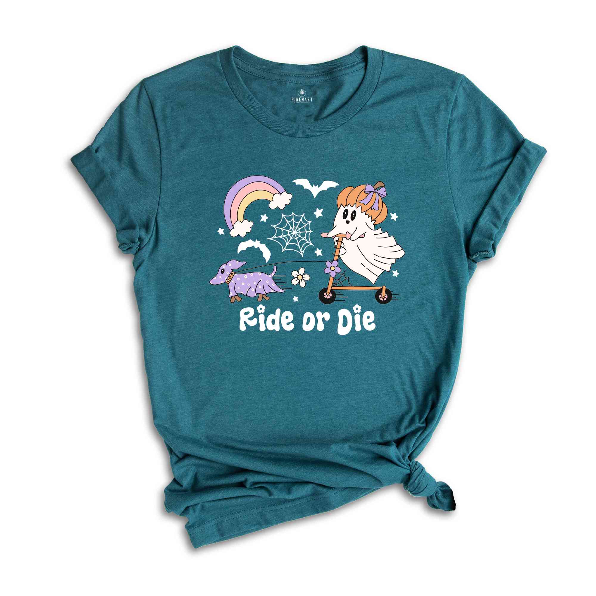 Ride or Die Halloween Shirt, Halloween Shirt, Cute Halloween Ghost Shirt, Halloween Party Shirt, Spooky Season Shirt