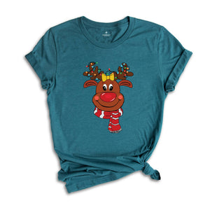 Reindeer Christmas Lights T-Shirt, Cute Christmas Lights Shirt, Reindeer Christmas Tee, Christmas Holiday Gifts