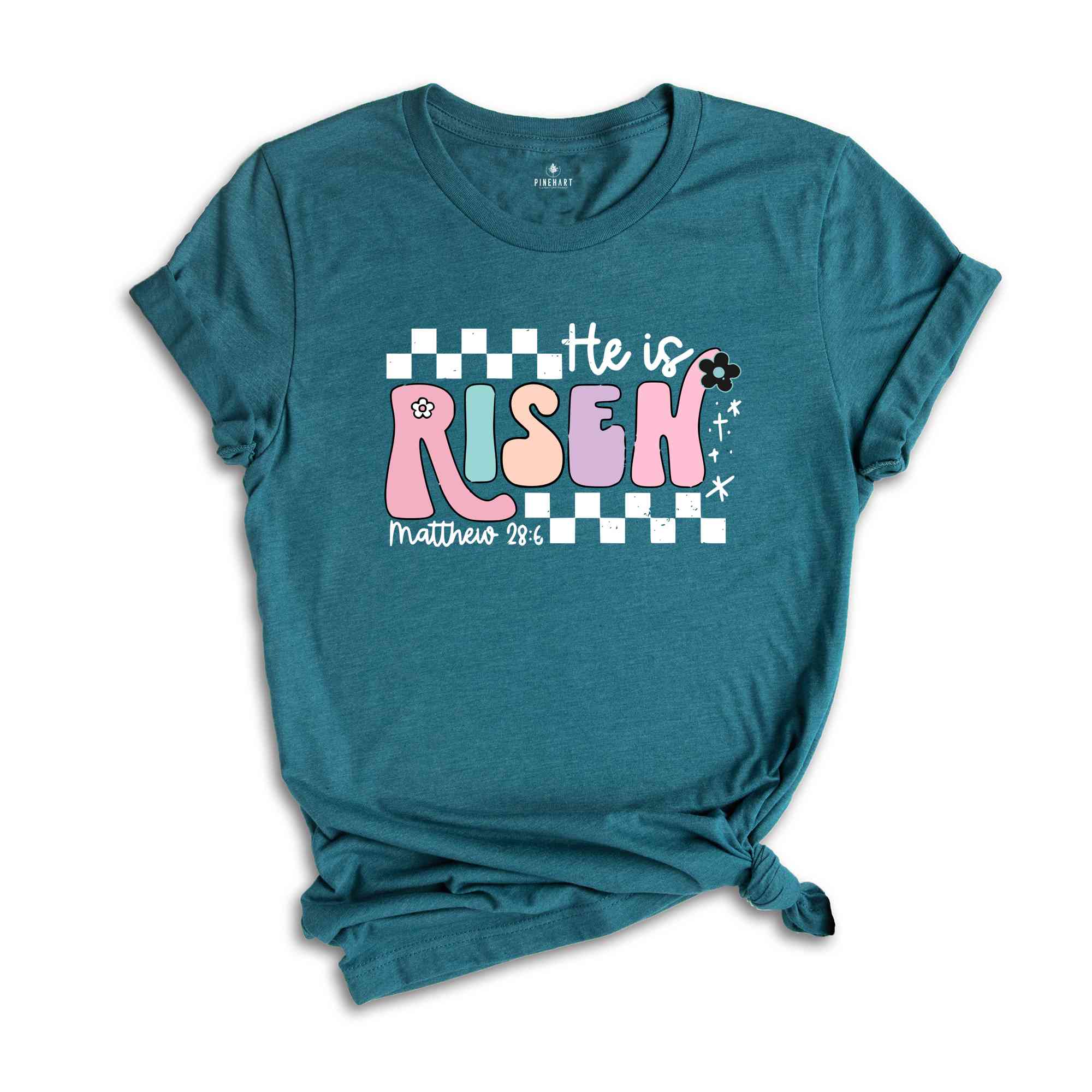 He Is Risen Matthew 28:6 Shirt, Easter Shirt, Bible Verse Shirt, Christian Shirt, Flower Shirt, Jesus Shirt