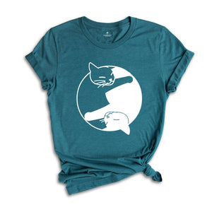 Cat Shirt Yin Yang T-shirt, Funny Cat Shirt, Cat Mom Gift, Cat Sweatshirt, Cat Mom Sweater, Yin Yang Cat Sweatshirt, Cat Lover Gift