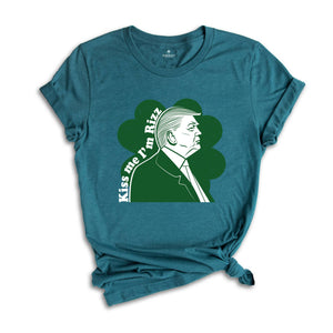 Kiss Me I'm Rizz Shirt, Trump Patrick Day Shirt, Trump Tee, Rizz Trump St. Patrick Day Tshirt, Cool St Patrick Shirt, Funny Trump Shirt