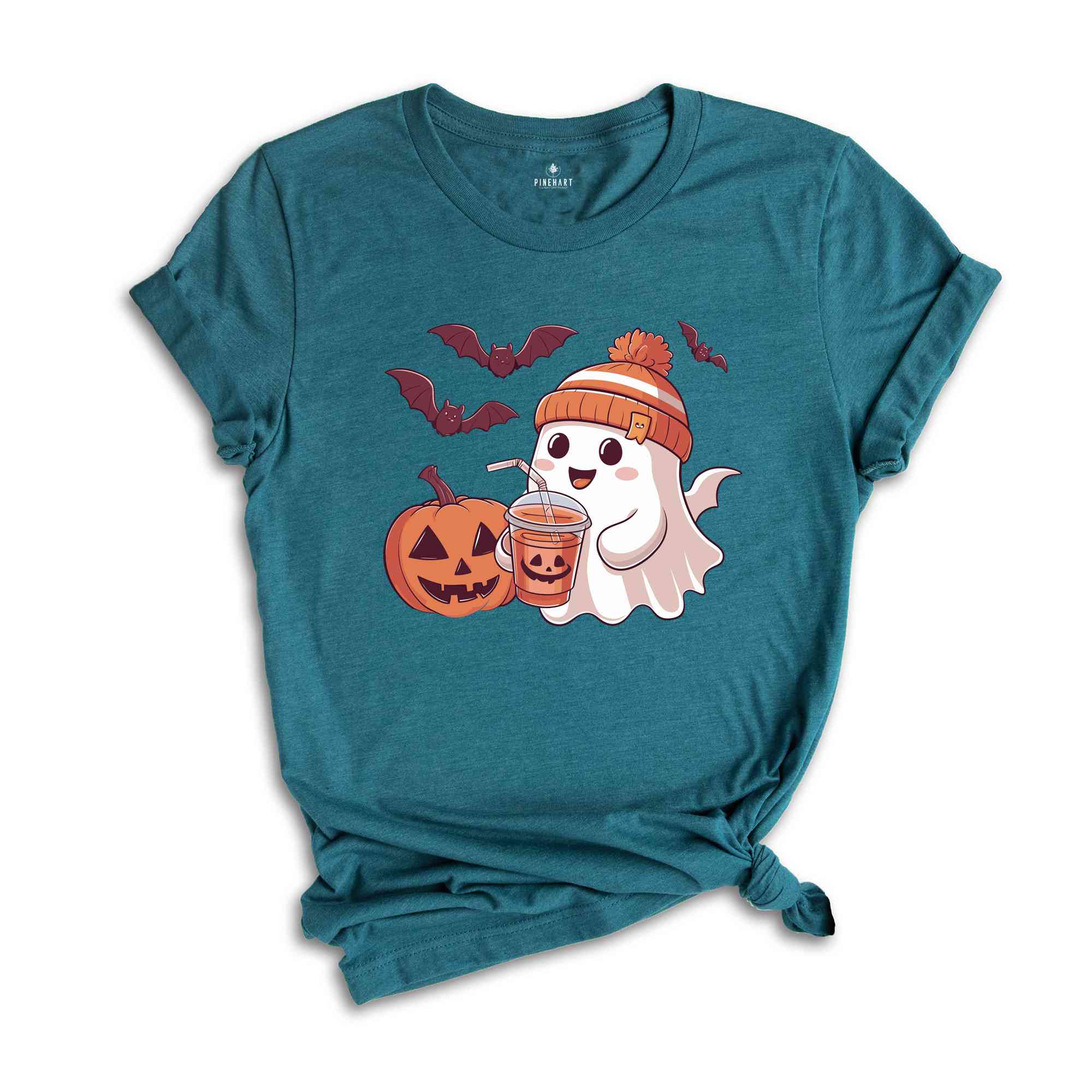 Cute Ghost Halloween Shirt, Fall Coffee Shirt, Mom Shirt, Little Ghost Juice Shirt, Ghost coffee Shirt, Cute Ghost Drinking Shirt