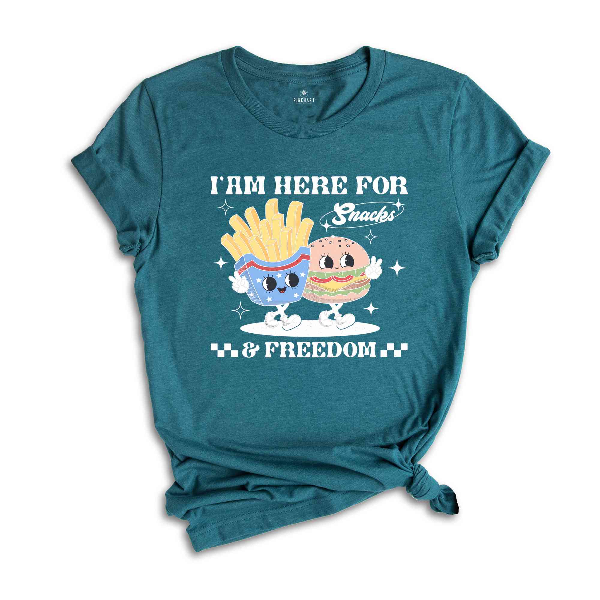 I Am Here For Snacks & Freedom Shirt, Independence Day Shirt, Memorial Day Shirt, Republican Shirt, 1776 America, Retro America Shirt