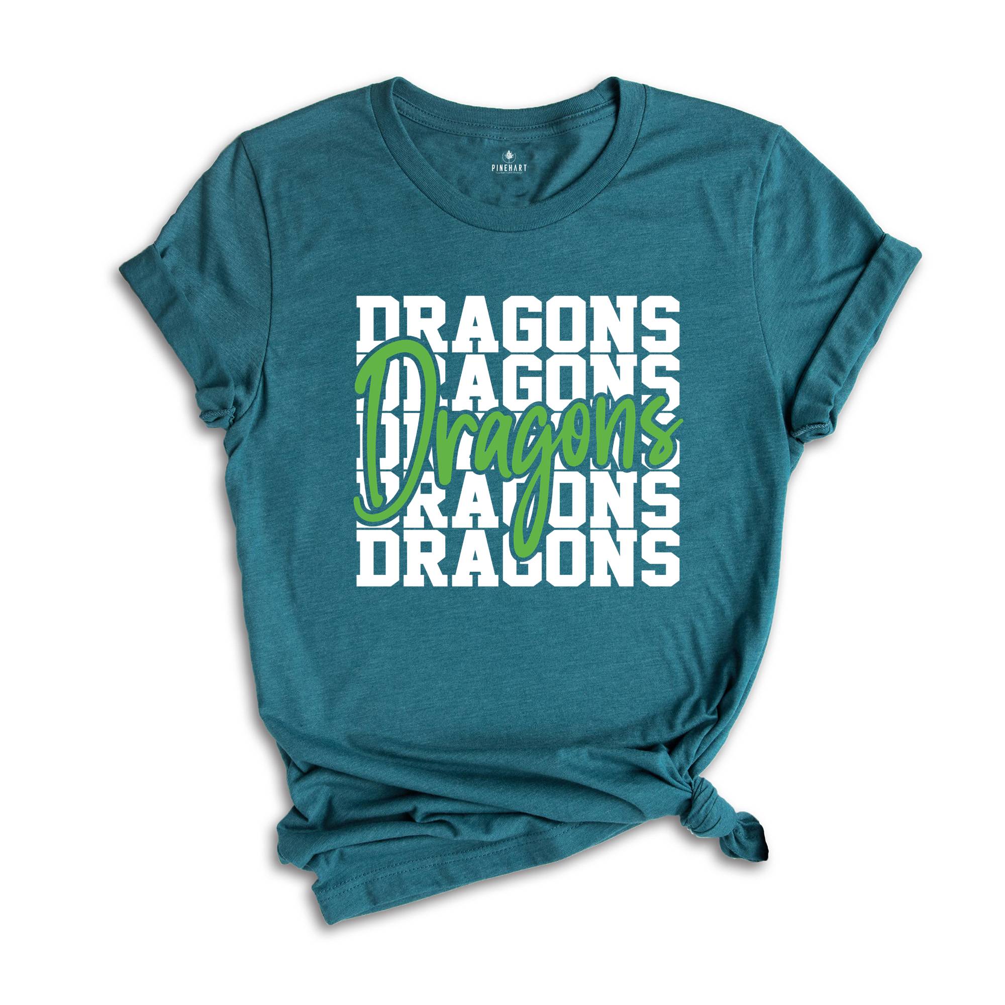 Team Mascot Shirt, Dragons Team Shirt, Dragons Team Spirit Shirt, Dragons Fan Shirt, Dragons School Shirt, Dragons School Spirit