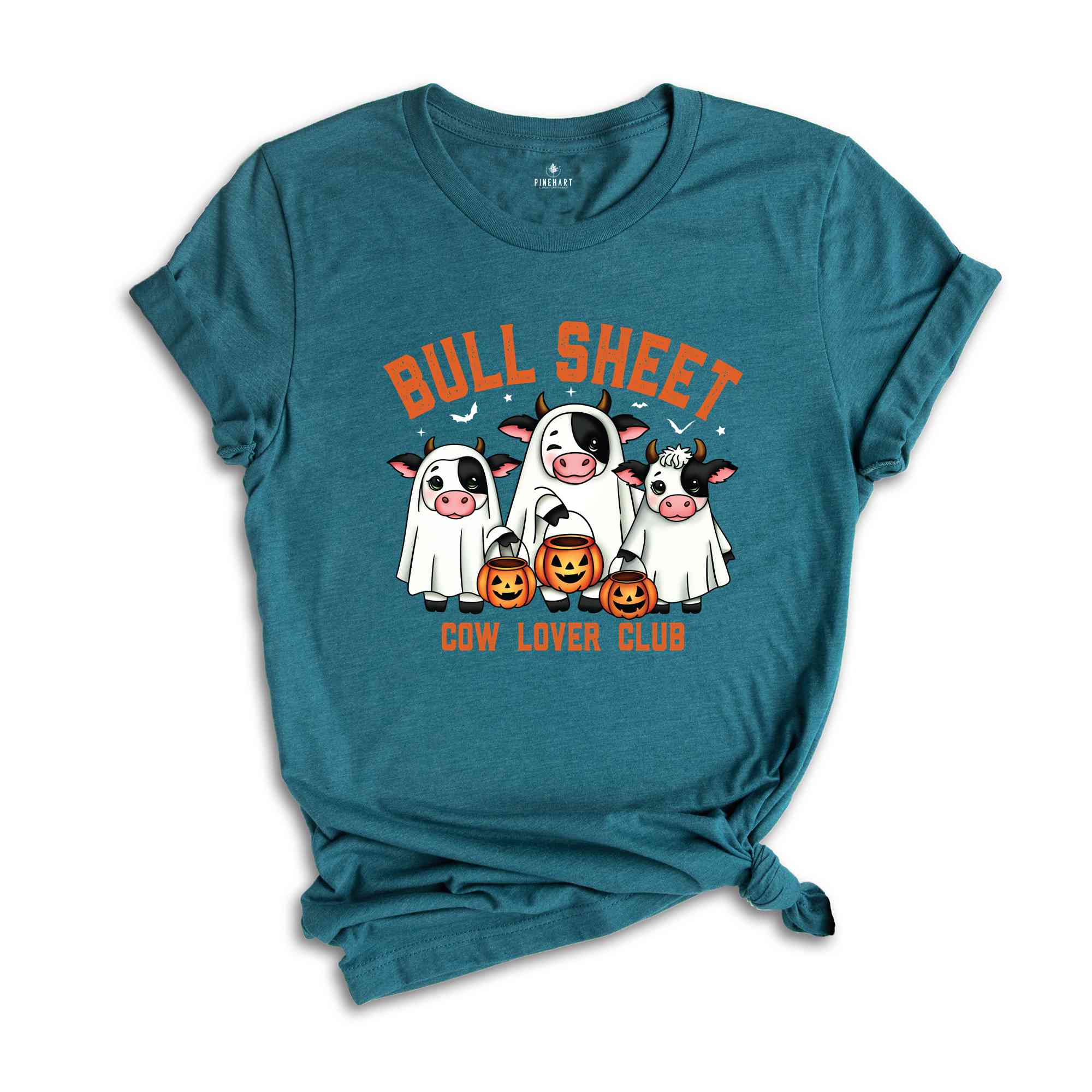 Bull Sheet Cow Lover Club Shirt, Funny Halloween Ghost Cow Shirt, Spooky Halloween Pumpkin Season Gift, Cow Lover Club Shirt