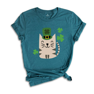 St. Patrick’s Day Cat Shirt, Lucky Cats Shirt, Irish Cat Shirt, Cute St. Patty’s Day Shirt, Cats With Shamrocks Shirt, Irish Shirt