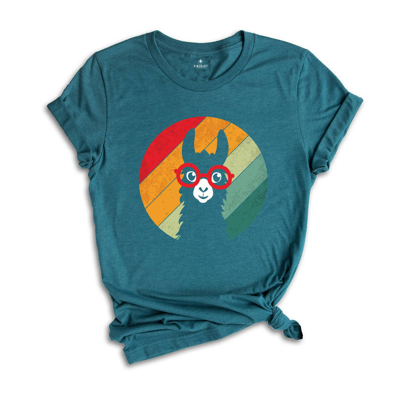 Vintage Retro Style Llama Alpaca 80s Llama Lovers Gift, Funny Alpaca Shirt, Retro Llama Shirt, Funny Llama Tee