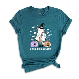 Cute But Creepy Ghost Shirt, Retro Halloween Tee, Boo Halloween Spooky T-Shirt, Creepy Halloween Shirt, Funny Halloween Gift