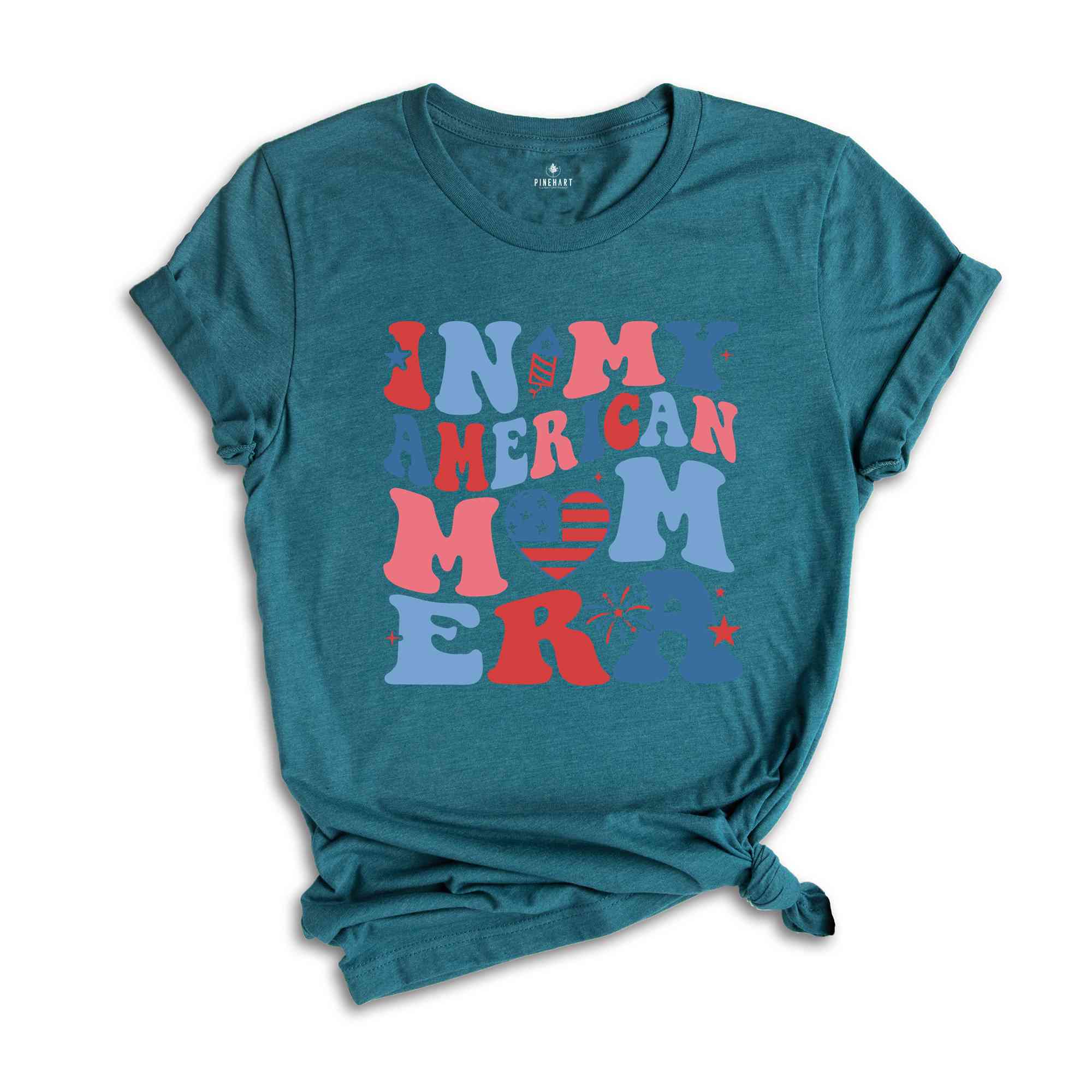 In My American Mom Era Shirt, Fourth Of July Shirt, Independence Day Shirt, July 4th Shirt, USA Shirt, Patriotic Shirt, Red White Blue Shirt