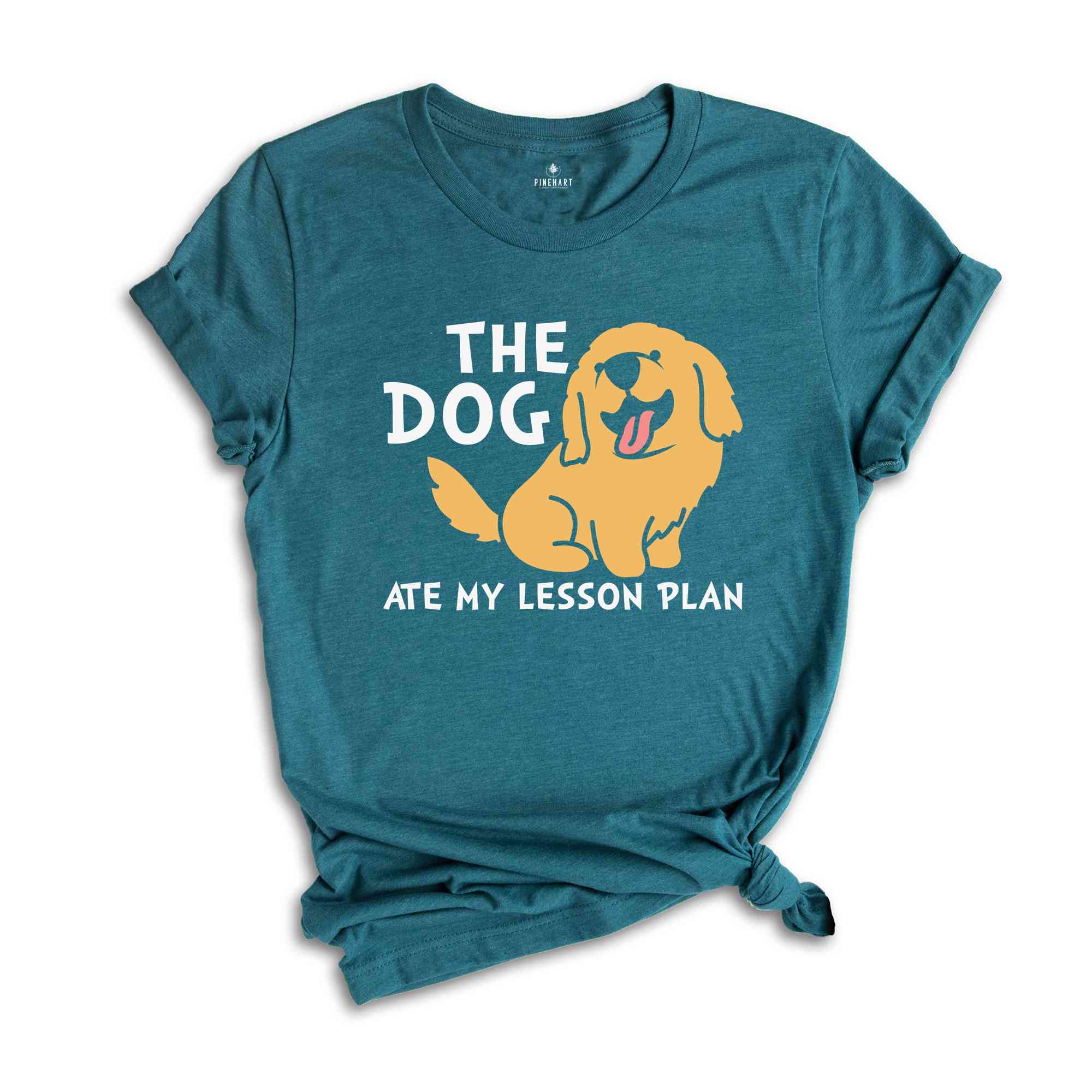 The Dog Ate My Lesson Plan Shirt, Floral Dog Shirt, Happy Tail Dog Tee, Golden Dog Gift, Sassy Dog Shirt