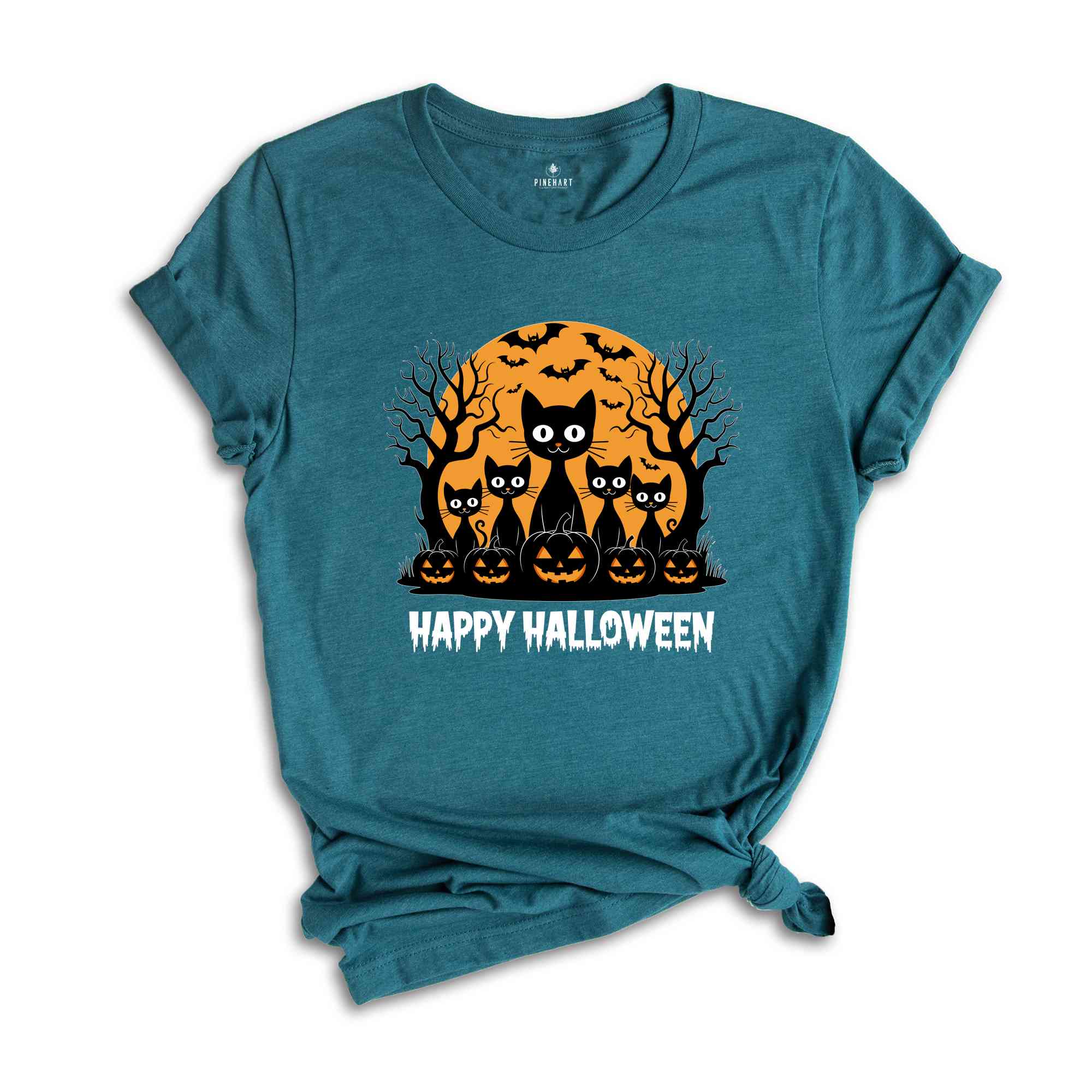 Happy Halloween Shirt, Witch scary Halloween shirt, funny Halloween shirt, Halloween Gift Shirt, Trick or Treat, Cat Pumpkin Night