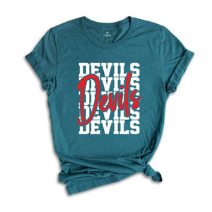 Team Mascot Shirt, Devils Team Shirt, Devils Football Shirt, Devils Fan Tee, Devils School Shirt, Devils School Spirit, Devils Mascot Tee