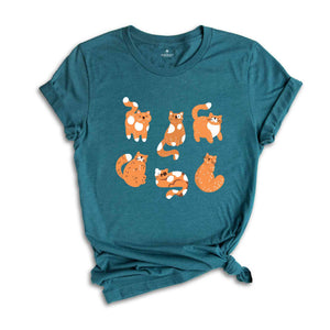 Cat Lovers Tee, Orange Cat Shirt, Gift For Cat Owner, Orange Tabby Cat Shirt, Cute Orange Cats T-shirt