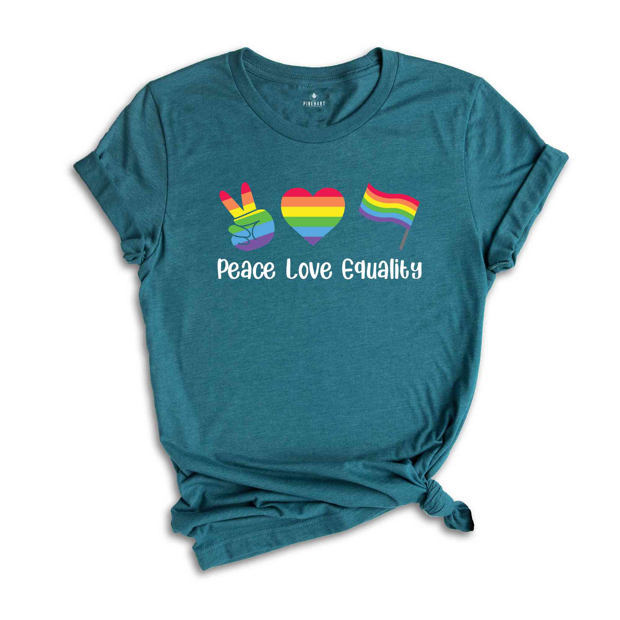 Peace Love Equality Shirt, Rainbow Flag Shirt, Gay Pride Shirt, Pride Month Shirt, Gay Rights Shirt, Gay Rainbow Shirt, Pride Shirt