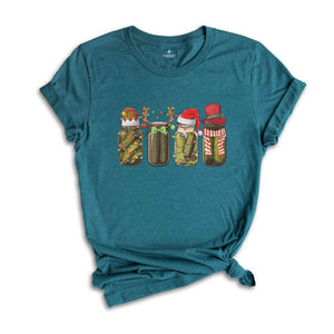 Canned Pickles Christmas Light Shirt, Pickle Lover Shirt, Pickle Jar Shirt, Canning Season Shirt, Christmas Food