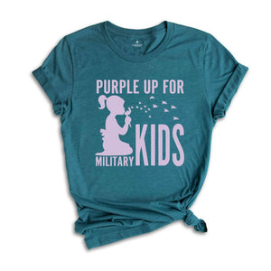 Purple Up for Military Kids Shirt, Military Child Month Awareness Shirt, Military Gifts for Kids, Military Kids Cotton Shirt