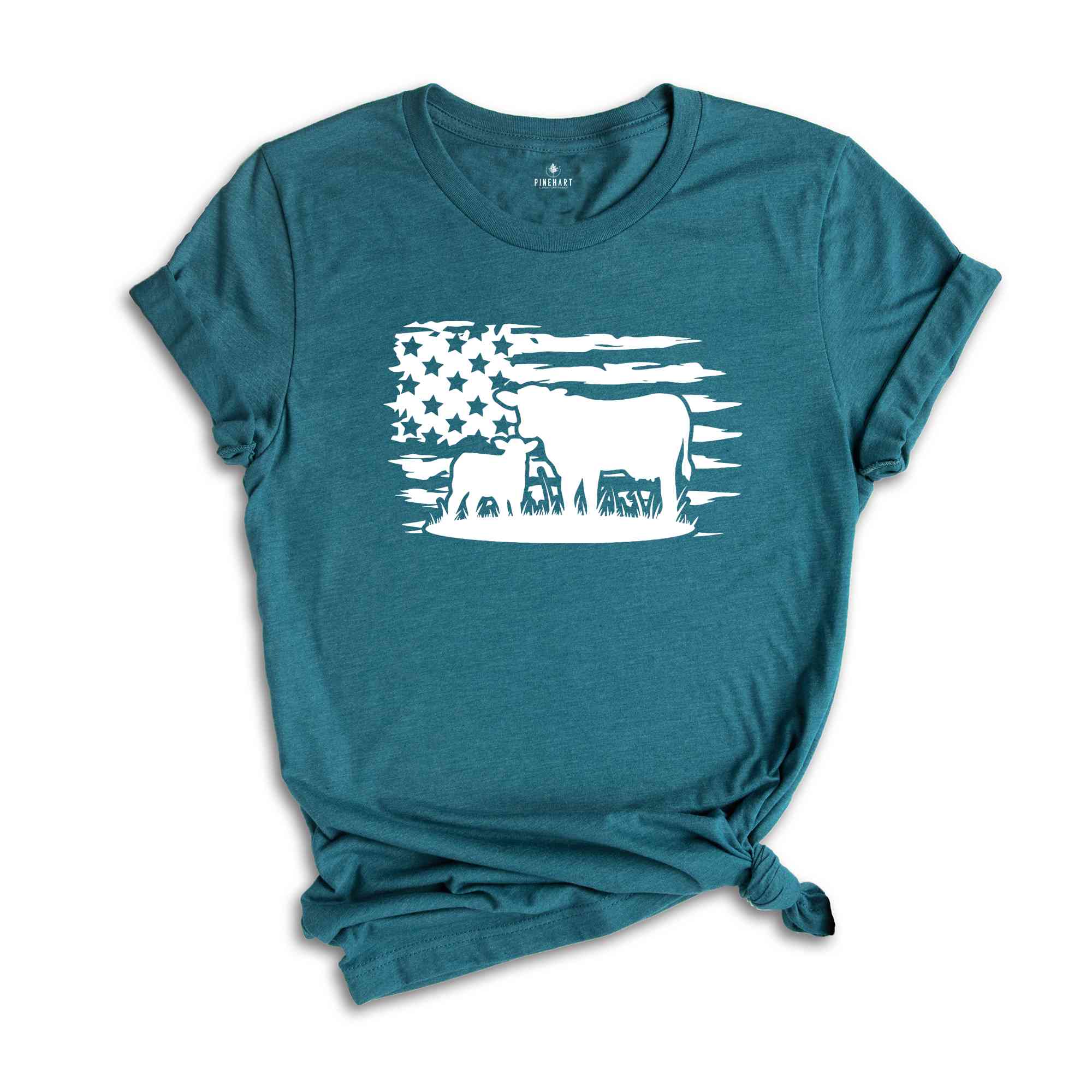 Cow Farm Shirt, Farmer Shirt, American Flag Shirt, Farm Mom Shirt, Vintage Farm Shirt, Farm Love Shirts, Farm Animal Tshirt, Cow Lover Gift